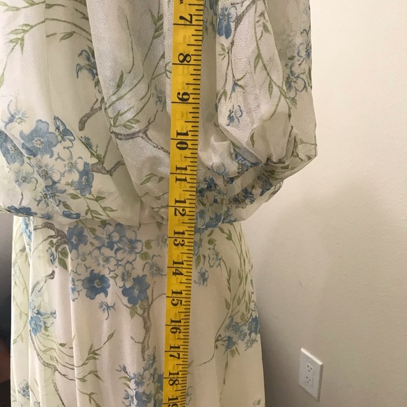 Vintage floral full length dress size 4 - Picture 3 of 7